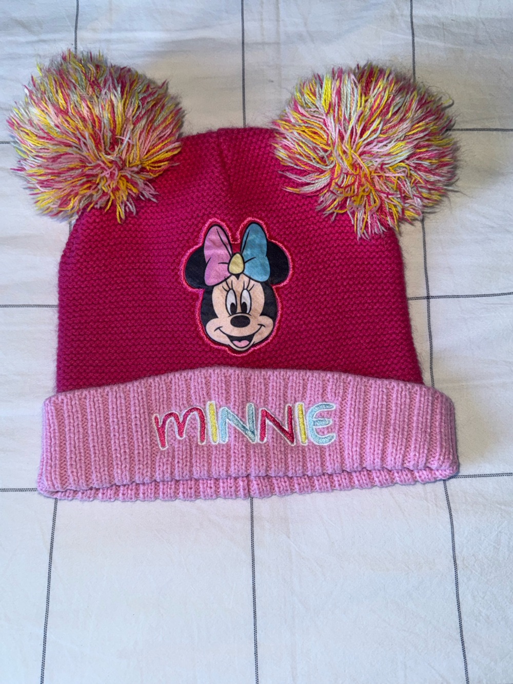 Disney Pink Minnie Double Pom-Pom Knit Hat